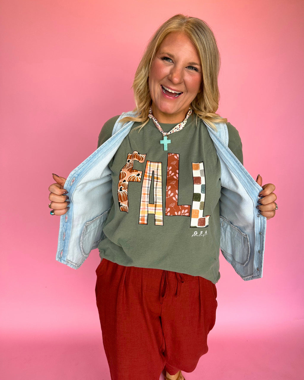Patchwork Fall Graphic Tee