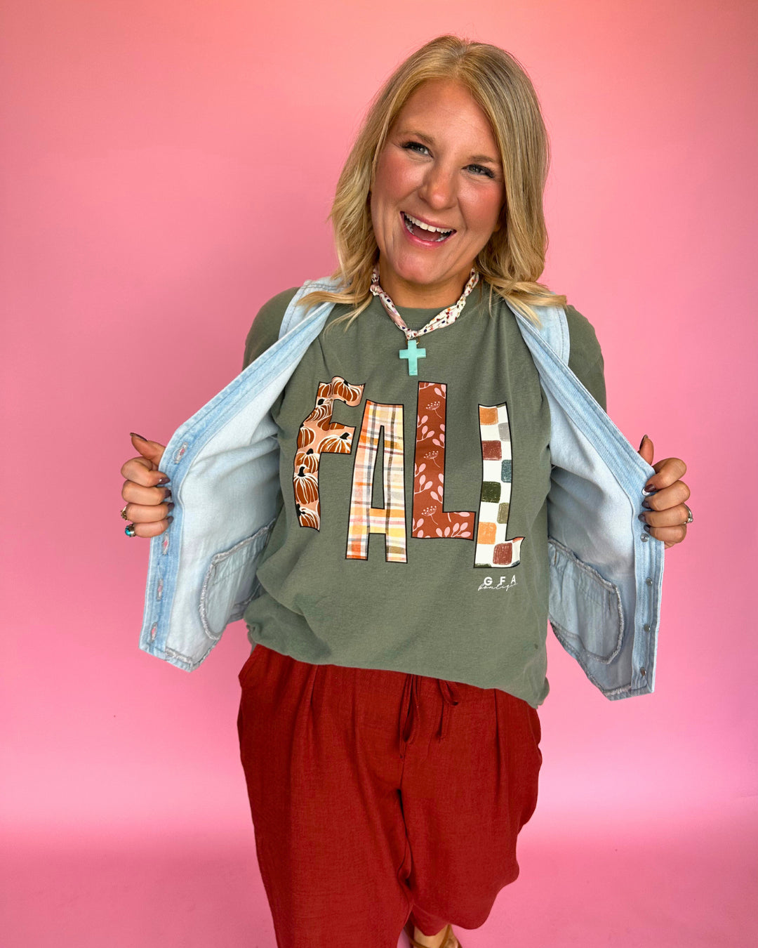 Patchwork Fall Graphic Tee