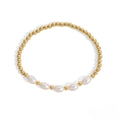 Mixed Pearl + Gold Luxe Bracelet - Water Resistant