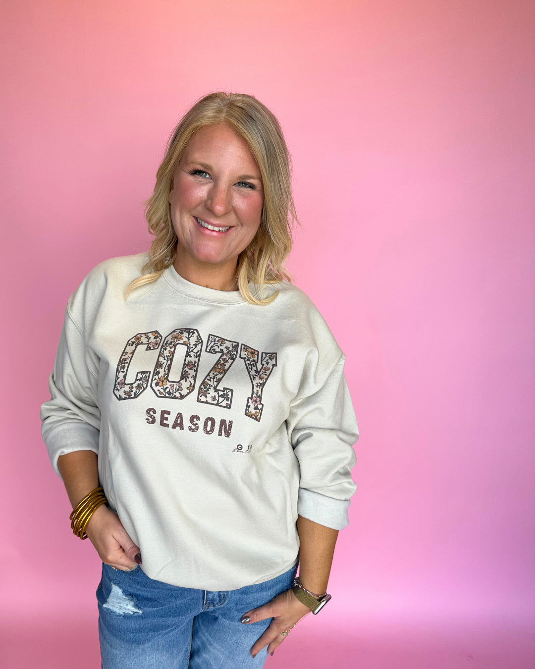 Floral Cozy Season Sweatshirt