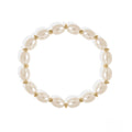 18K Gold and Oval Kiska Glass Pearl Bracelet – Water Resistant