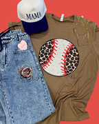 Leopard Baseball Graphic Tee
