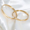 60mm Gold Stainless Steel Bangle Bracelet - Water Resistant