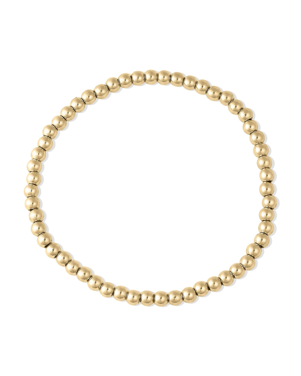 8mm Gold Beaded Stretch Bracelet - Water Resistant