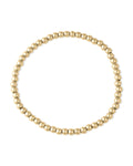 8mm Gold Beaded Stretch Bracelet - Water Resistant