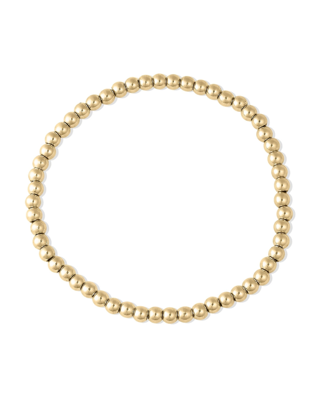 6mm Gold Beaded Stretch Bracelet - Water Resistant