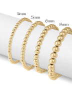 8mm Gold Beaded Stretch Bracelet - Water Resistant
