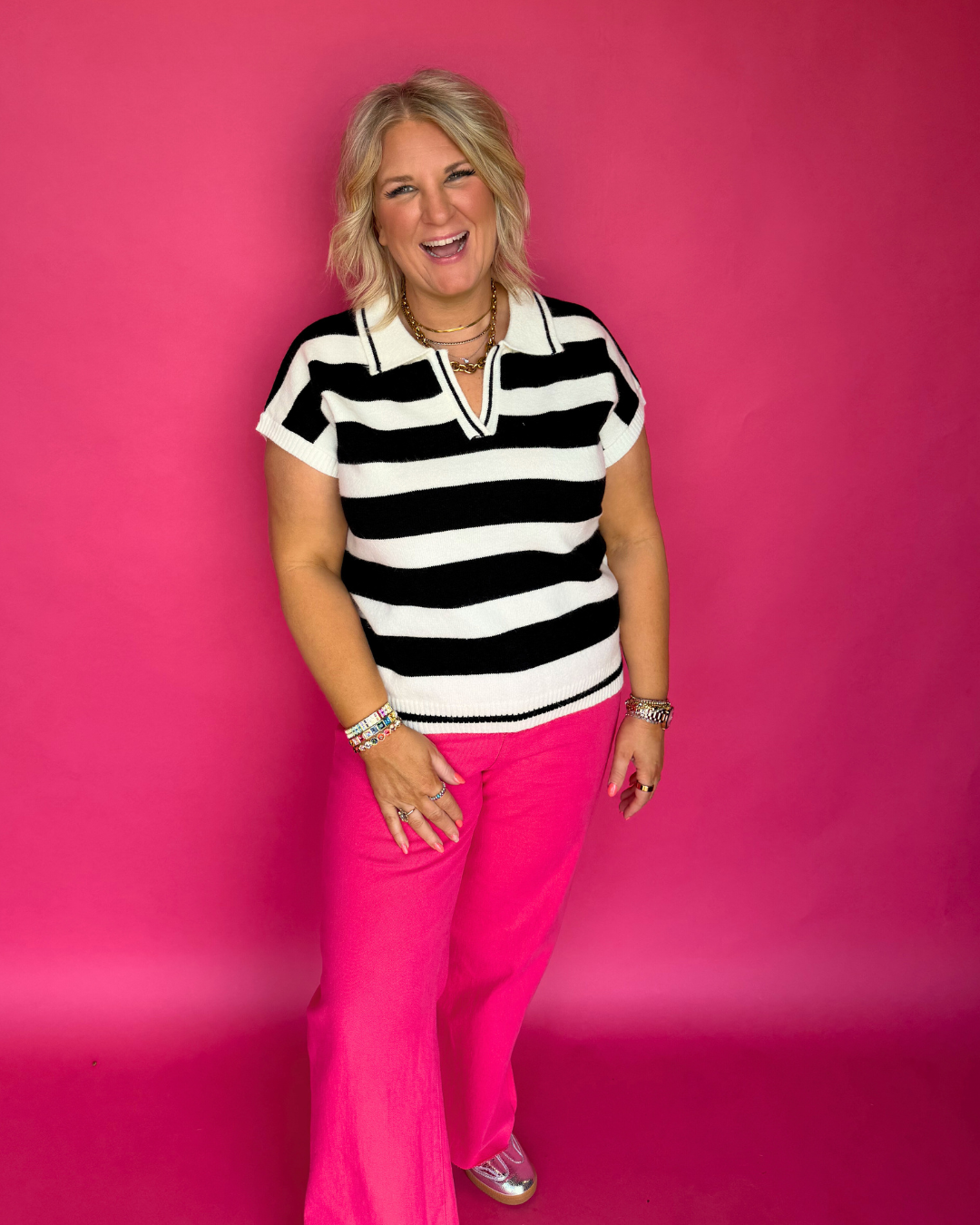 Classic Contrast Top