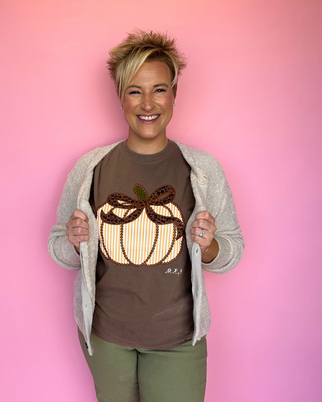 Seersucker Pumpkin Tee