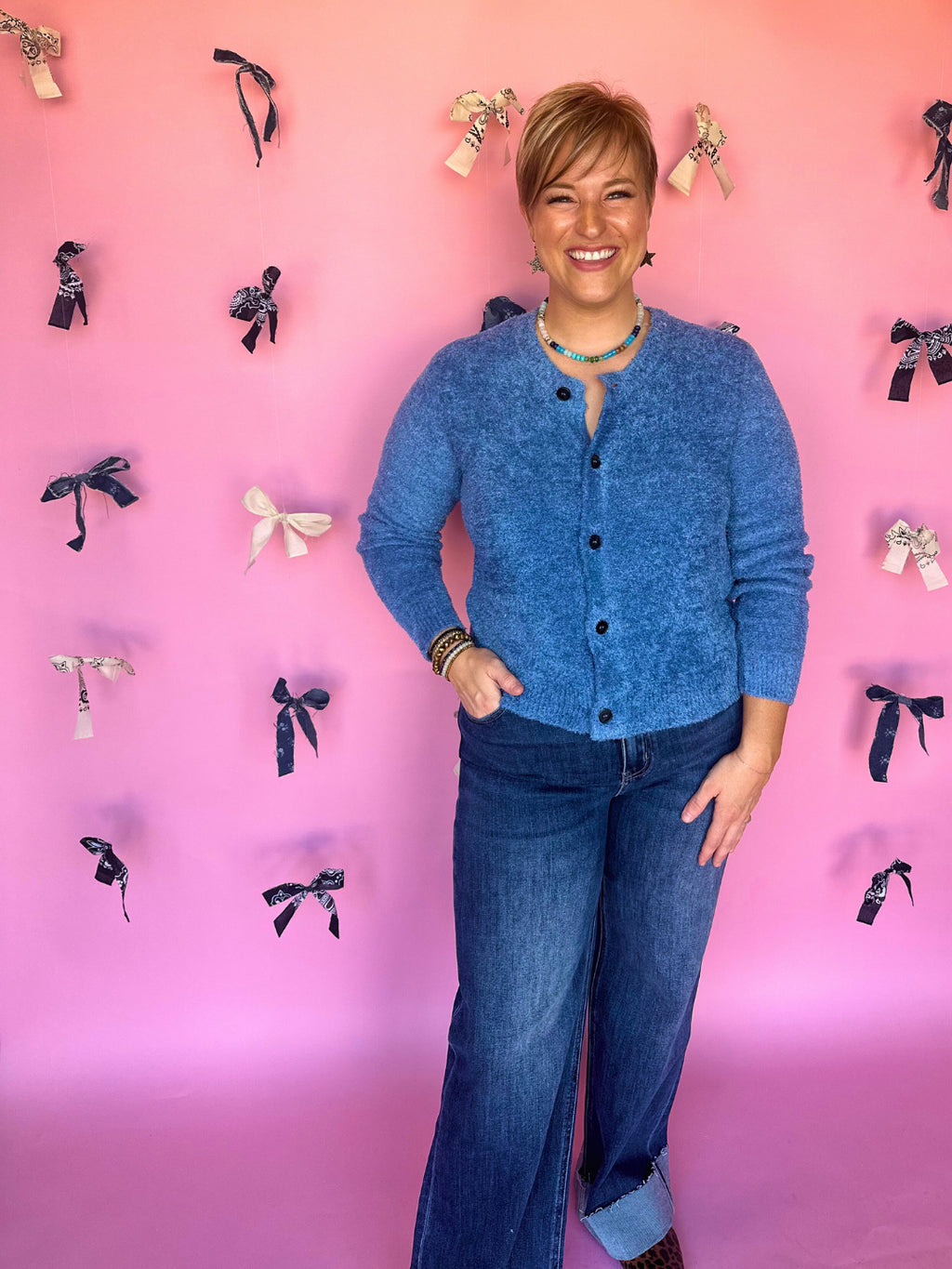 Carla Sweater in Dusty Blue