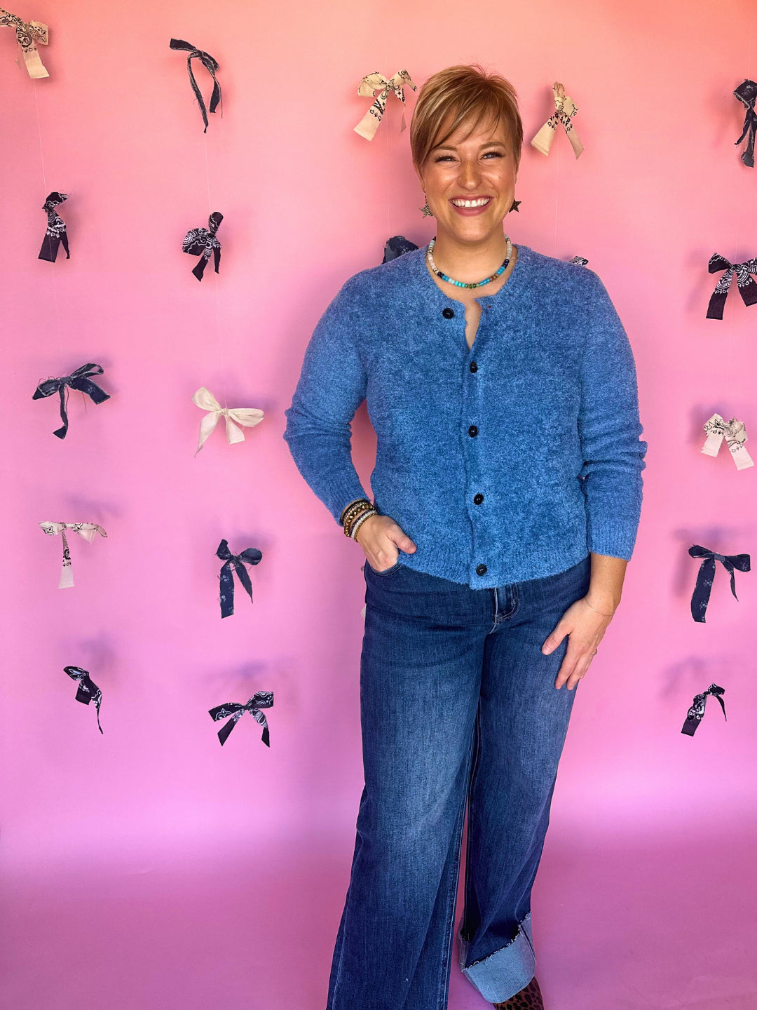 Carla Sweater in Dusty Blue